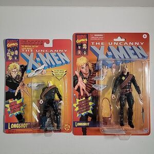 The Uncanny X-Men "Longshot" Figure *LOT* 1993 Toy Biz Vintage & 2022 Hasbro NEW